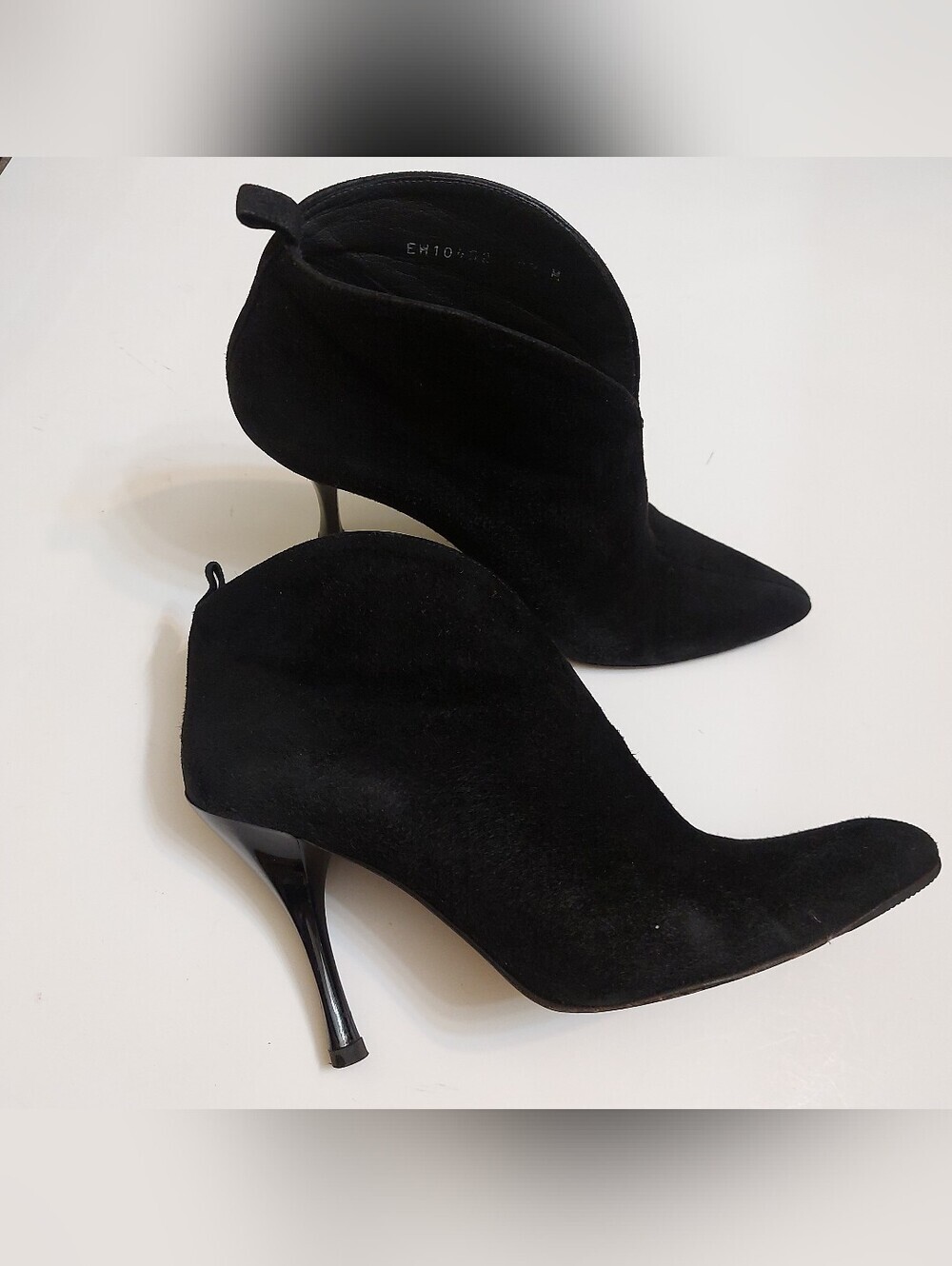 Stuart Weitzman black suede ankle boots, size 8.5